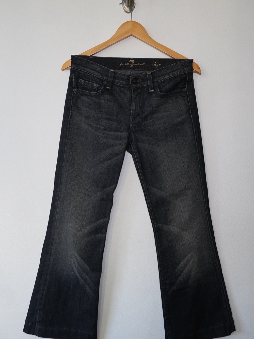 7 For All Mankind Dojo Slim Straight Jeans - Charcoal Gray Wash